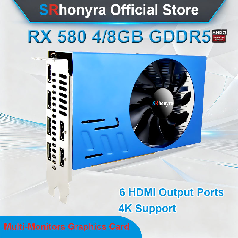 Rx 580 8Gb 2048Sp Gpu - Scheda Grafica SRhonyra AMD RX580 4/8GB