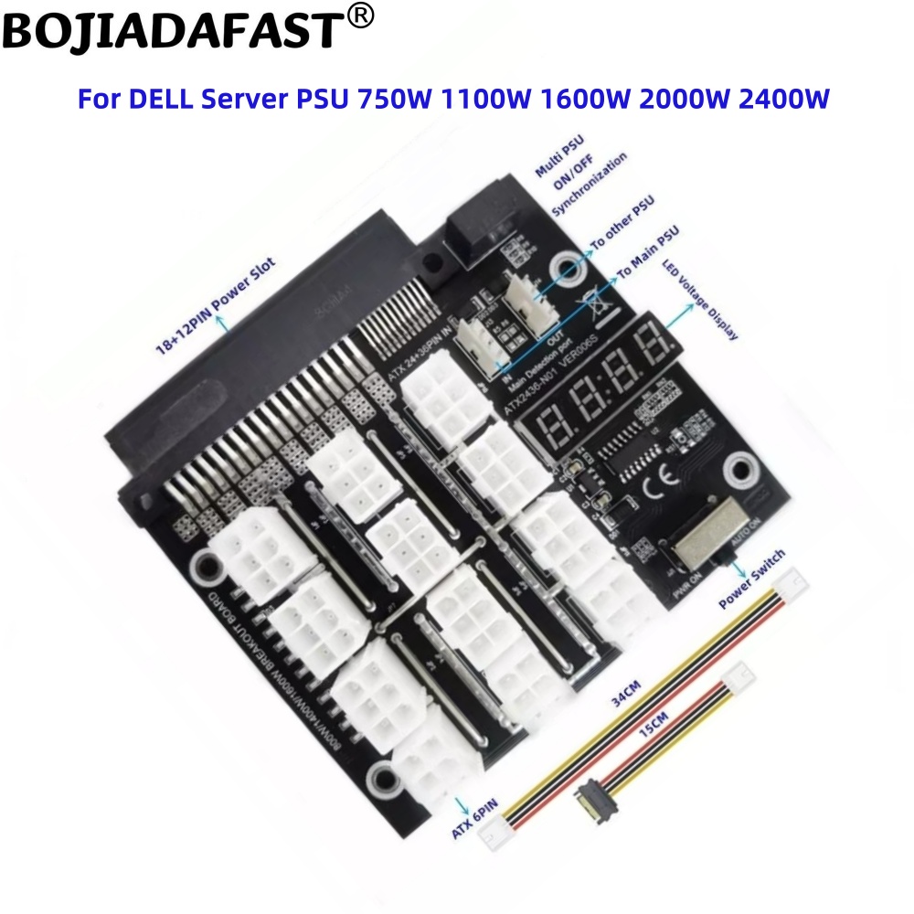 2400W Server Psu Breakout Board - Scheda di Sincronizzazione Alimentatore Server PCI-E