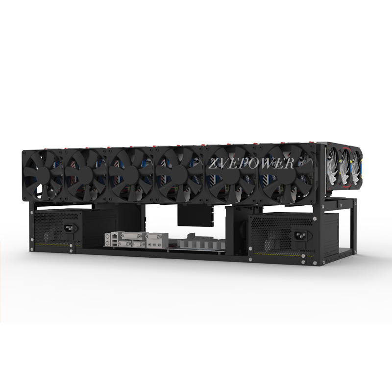 12 Gpu Open Air Frame Case - Supporto per personalizzazione Supporto per scheda