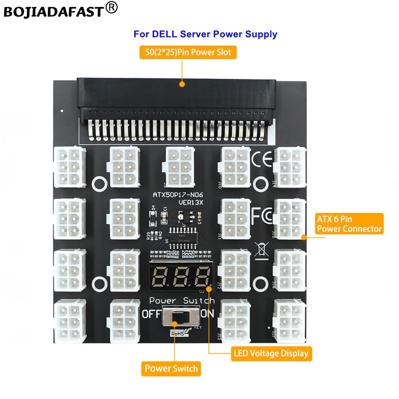 2400W Server Psu Breakout Board - Scheda Adattatore Breakout per Alimentatore Server