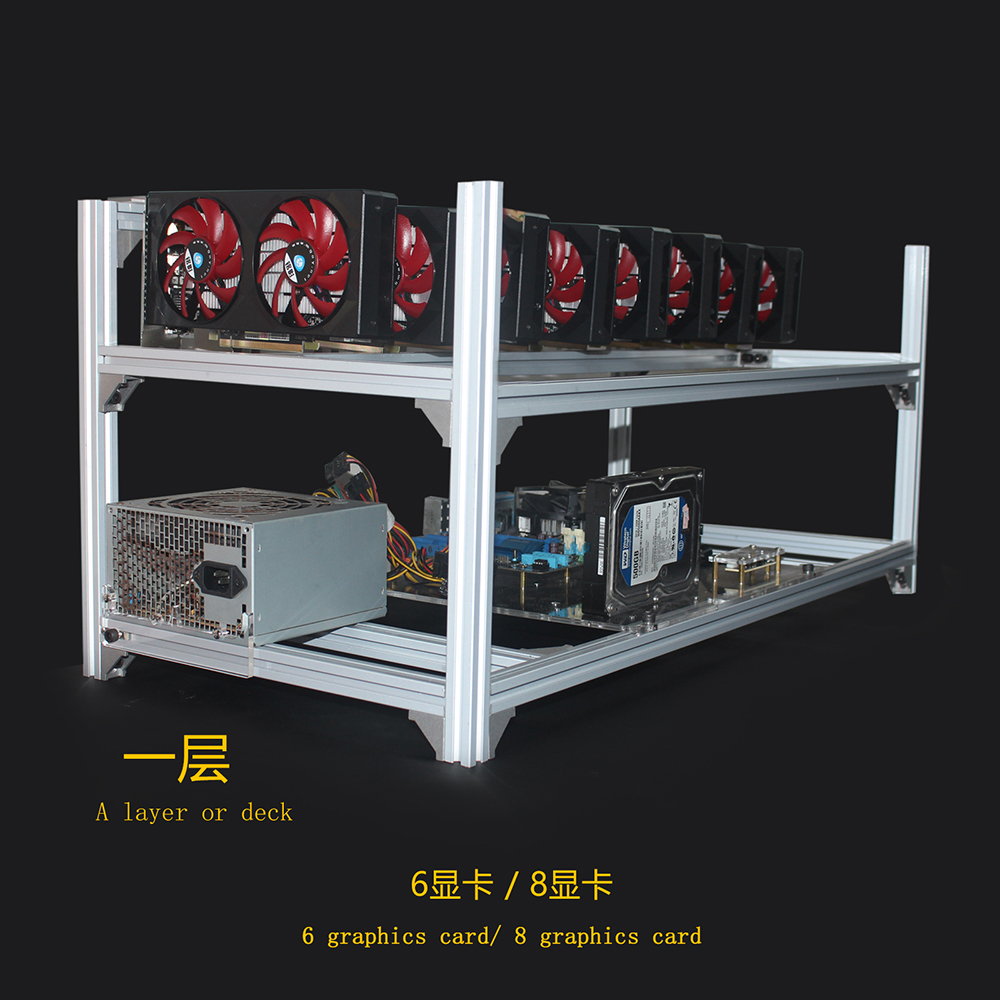 6 8 12 19 GPU Miner Mining Rig - 12 Gpu Open Air Frame Case recensione e prezzo