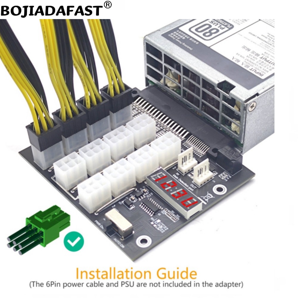 12 * Connettori PCI-E a 6 pin  - 2400W Server Psu Breakout Board recensione e prezzo